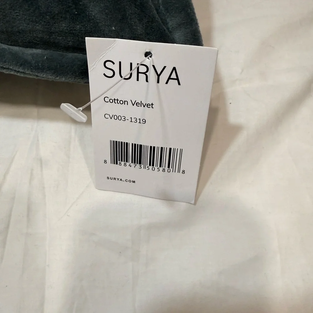 Surya Cotton Velvet Charcoal 19